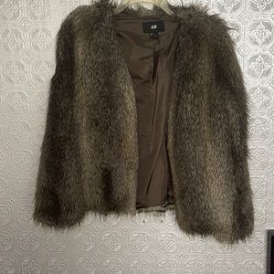 H&M faux fur jacket